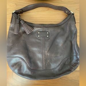 Kate Spade brown leather hobo, y2k